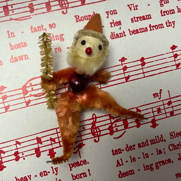 5 chenille fuzzy Santa Clause vintage - Picture 10 of 13